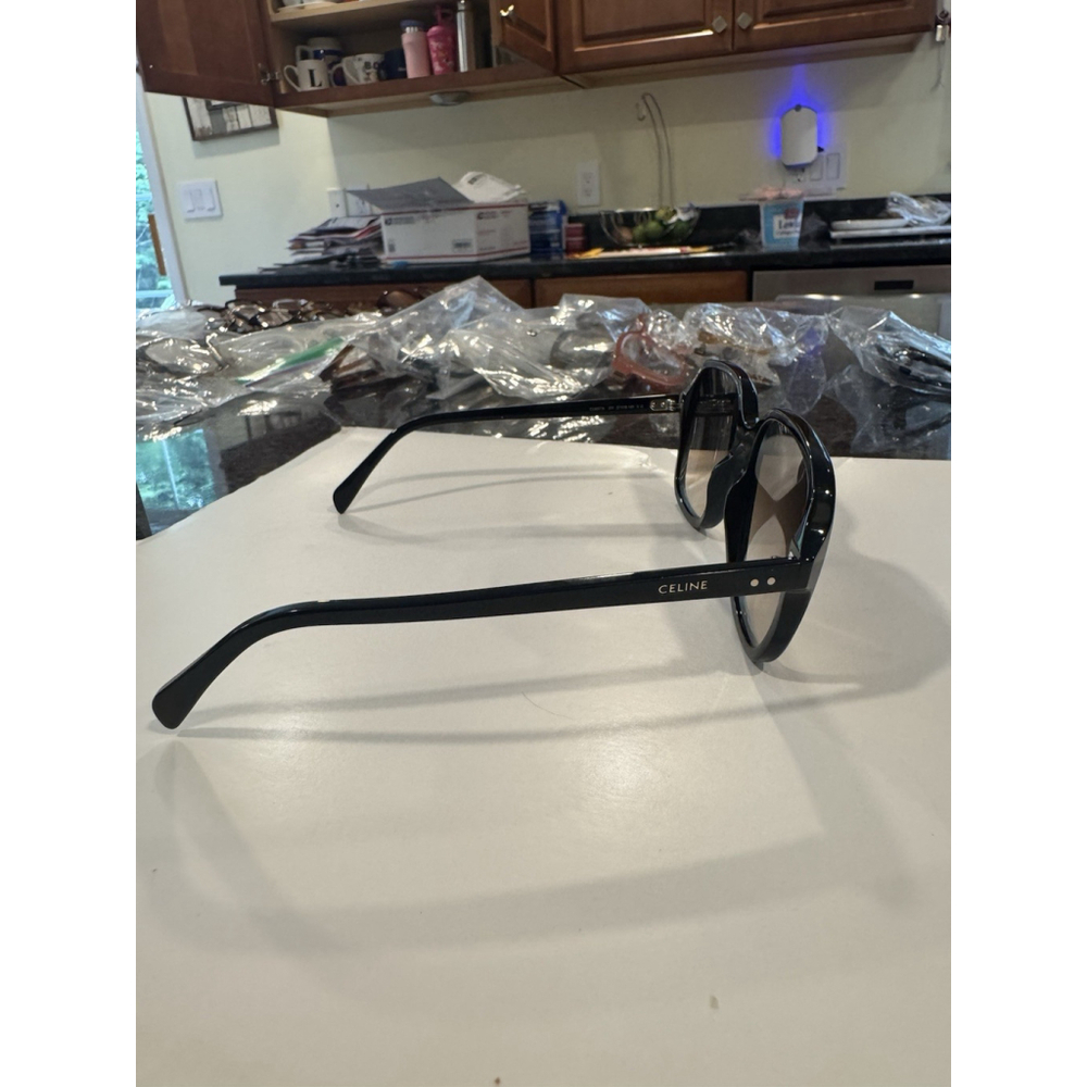 Celine CL401731I 01F Black Square Sunglasses with Brown Lenses Made In Italy - Picture 2 of 4